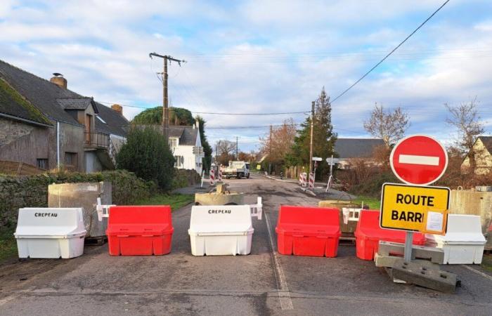 motorists forced their way, a road under construction was completely closed