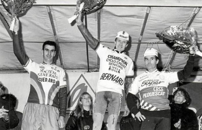 Who holds the record for Brittany cyclo-cross championship titles?