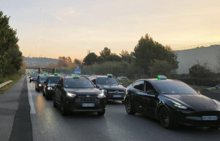 VIDEOS – Mobilization of taxis: as announced, big traffic jams in Marseille and Toulon