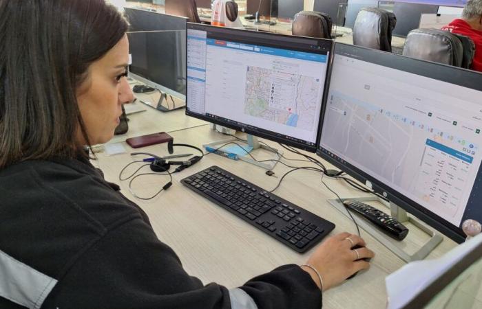 in Ramallah, the Red Crescent telephone platform helps residents of northern Gaza