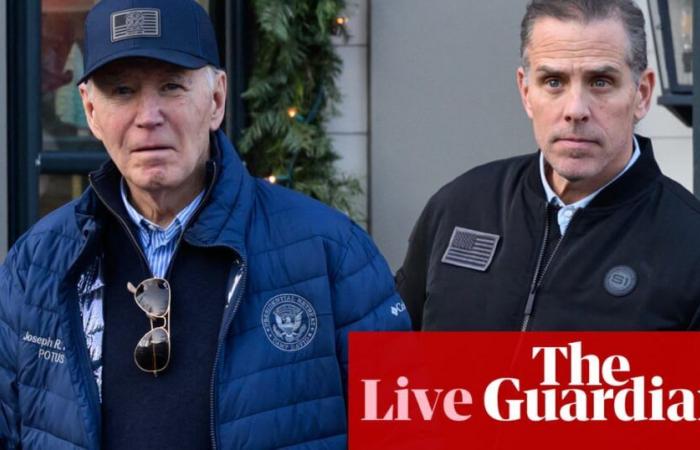 Joe Biden issues pardon for son Hunter as Trump rails against ‘miscarriage of justice’ – US politics live | Joe Biden