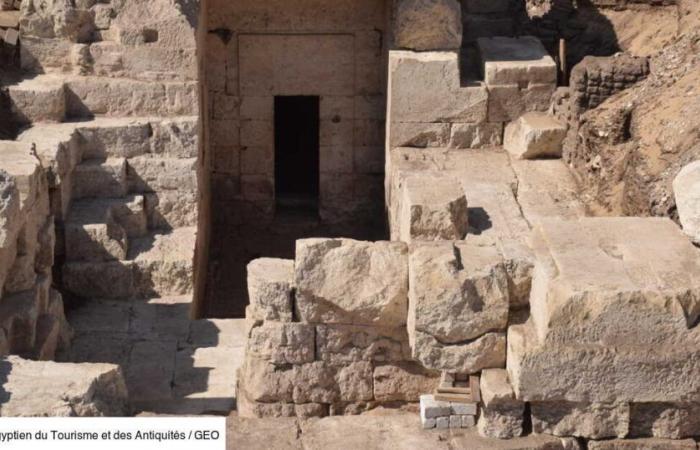 Entrance to an Egyptian temple resurfaces in the desert after 2,000 years