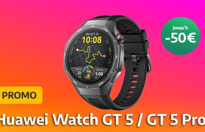 Huawei Watch GT 5 and GT 5 Pro: up to €50 off connected watches and with two great bonus gifts!