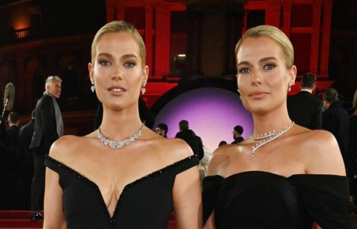 royal twins make a splash in London in matching dresses and diamond sets