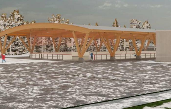 The third refrigerated skating rink will be located near the Duberger arena