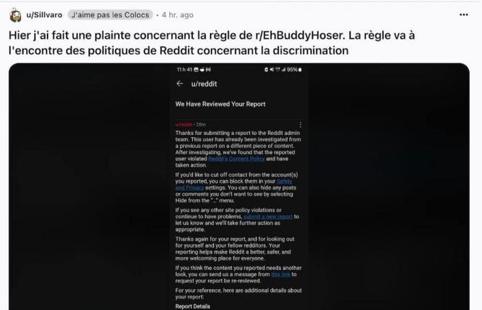 Things are brewing on Reddit: a group finds that there are too many publications from Quebecers and bans French