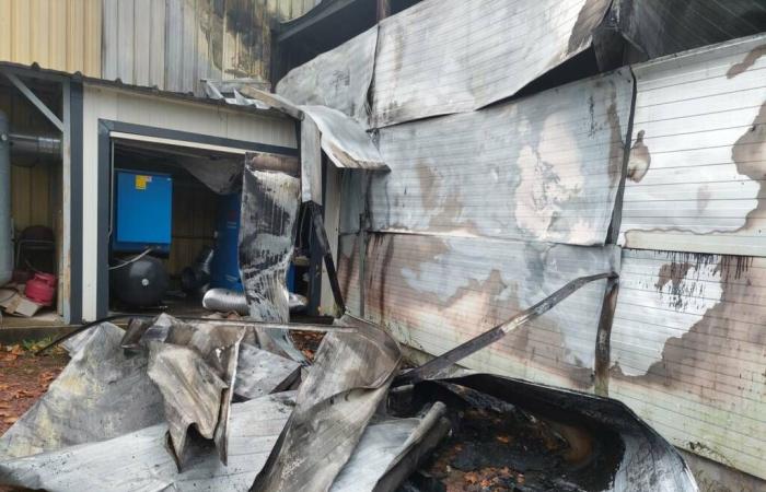 Montceau – 200 m2 of building, cars and paint booth destroyed by fire