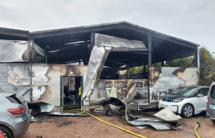 Montceau – 200 m2 of building, cars and paint booth destroyed by fire