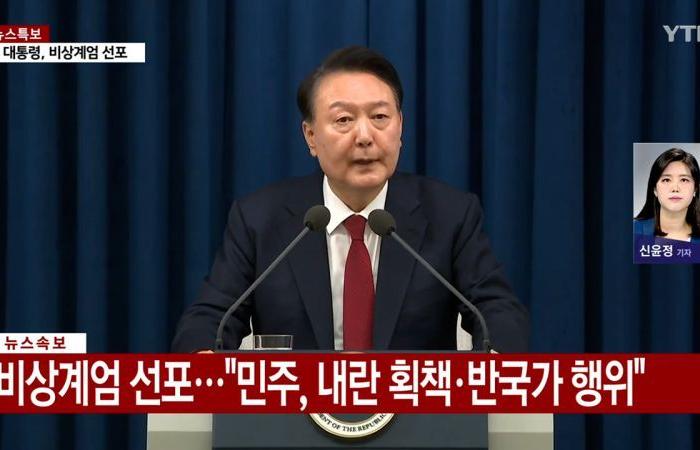 South Korea president declares emergency martial law