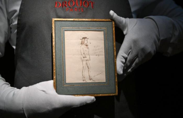 A drawing by Rimbaud by Verlaine sold for 585,000 euros “after a long bidding battle”