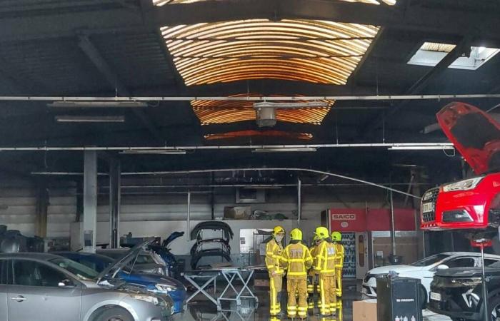 Montceau – 200 m2 of building, cars and paint booth destroyed by fire