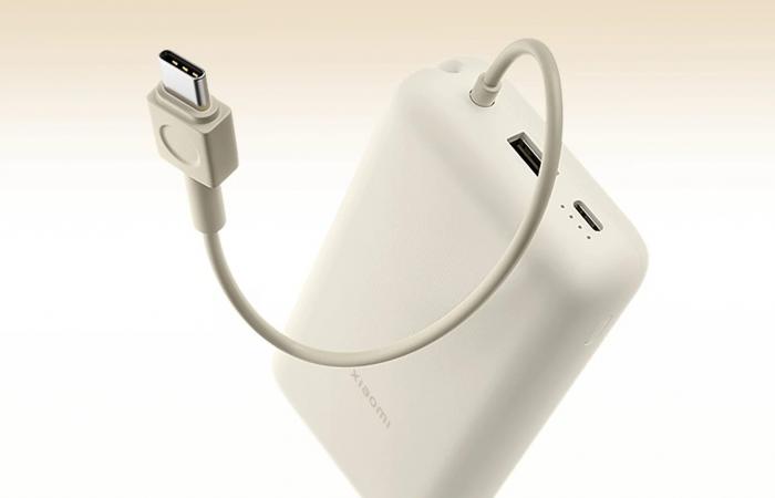 Xiaomi Power Bank 20K (33W) with integrated cable: Your new power point