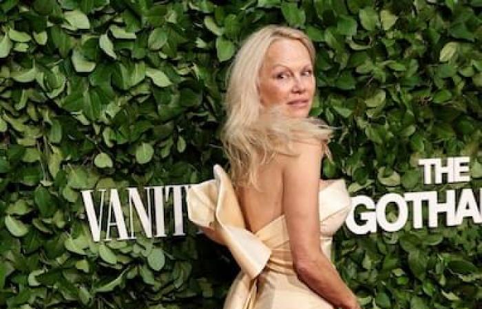 Gorgeous without makeup, Pamela Anderson makes a splash at the Gotham Awards