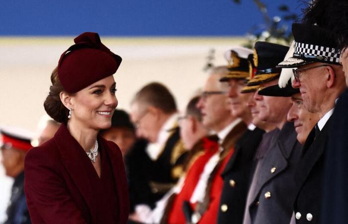 Kate resplendent on first day of Qatari royal couple's state visit