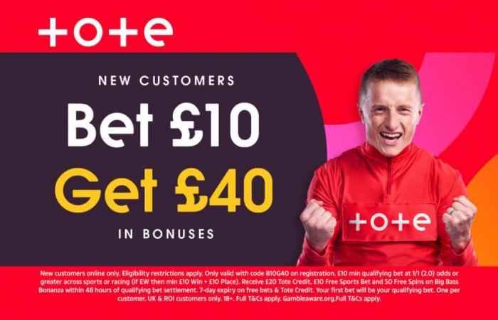 Arsenal vs Man Utd: Get £40 welcome bonus when you stake £10 on football with Tote today