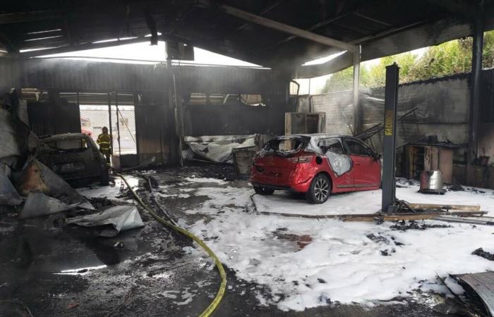 Montceau – 200 m2 of building, cars and paint booth destroyed by fire