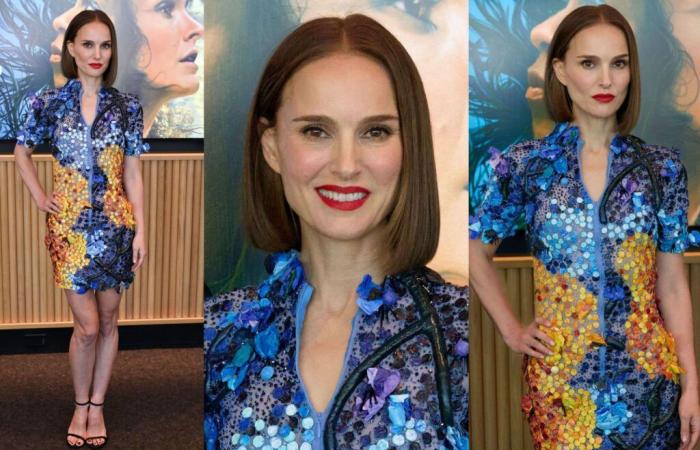 Natalie Portman hits the mark in Schiaparelli mini dress for “Lady in the Lake”