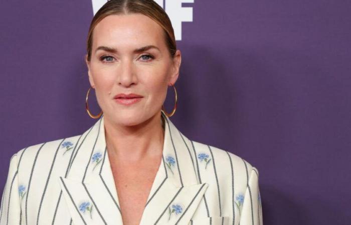 with tears in her eyes, Kate Winslet discusses criticism of her weight following the release of the film Titanic