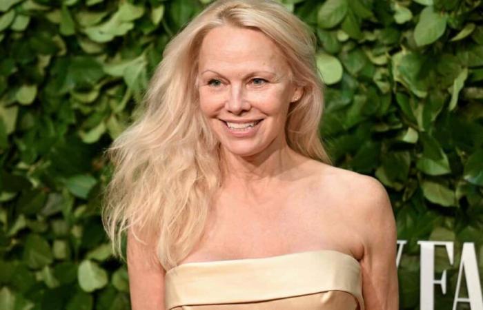 Gorgeous without makeup, Pamela Anderson makes a splash at the Gotham Awards