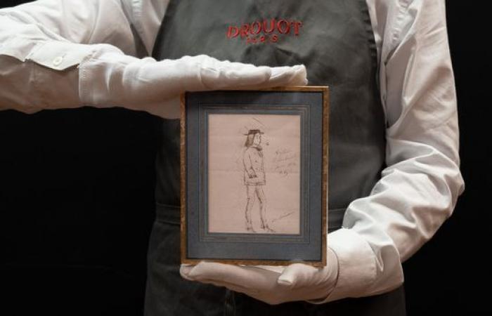 A drawing by Arthur Rimbaud by Paul Verlaine sold for 585,000 euros at the Drouot hotel