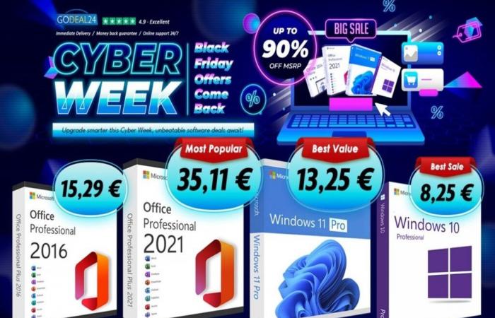 Windows 11 Pro and Microsoft Office are at knockdown prices for Cyber ​​Week at Godeal24 ????