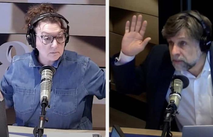 Luc Ferrandez goes off on air against his co-host Nathalie Normandeau and creates immense discomfort