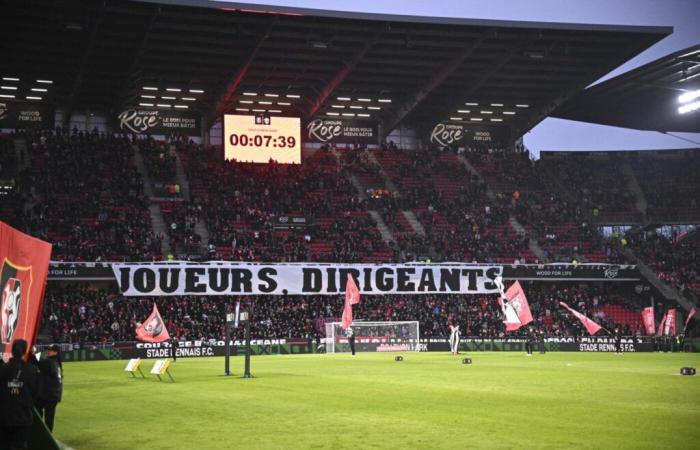 A censored banner at Roazhon Park – France – Stade Rennais