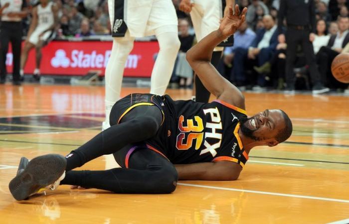 Suns lose Kevin Durant to ankle sprain vs. Spurs