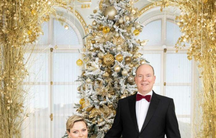 The sweet Christmas photo of Prince Albert II and Princess Charlene with their twins