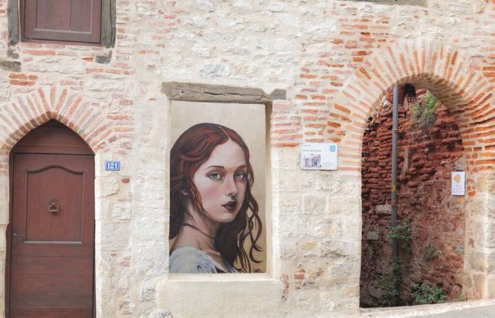 In this Lot village, street art blends perfectly with medieval architecture