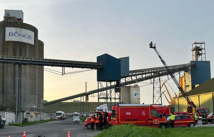 Minor fire on an industrial site in the port of Brest