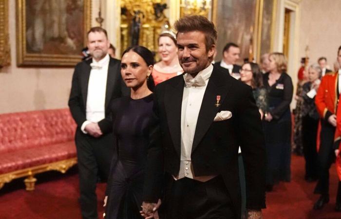 David and Victoria Beckham, surprise guests at Buckingham Palace