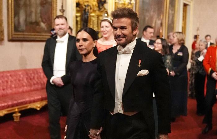 Victoria and David Beckham, surprise guests at the state dinner of Charles III and Camilla