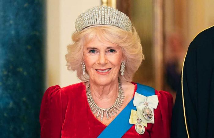 Queen Camilla wears the imposing kokoshnik tiara for the first time in honor of the Emir of Qatar