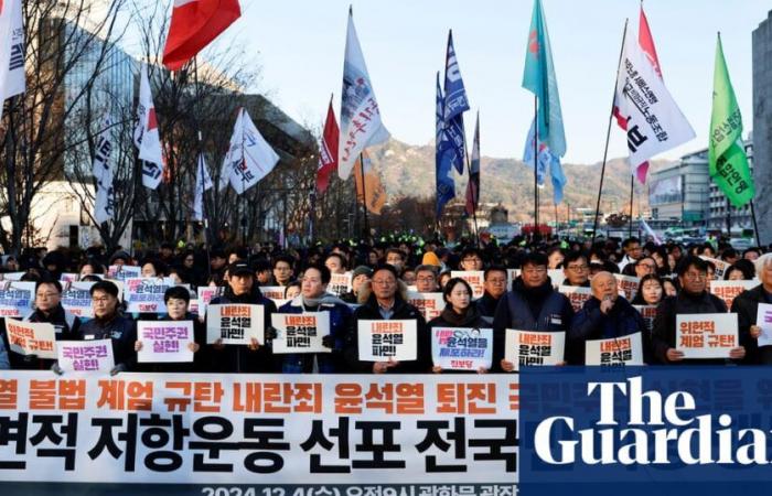 South Korea’s president, Yoon Suk Yeol, facing impeachment after martial law shock | South Korea