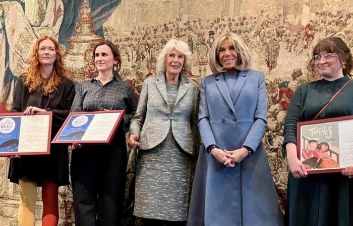 Queen Camilla and Brigitte Macron present a prize to promote reading between the two banks of the Channel