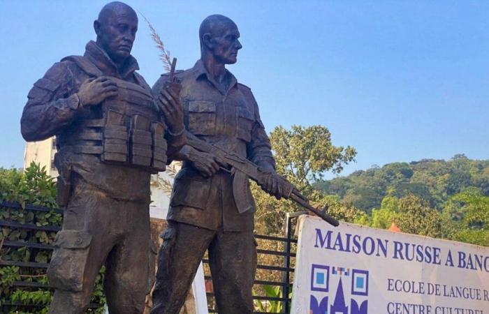 A statue of Wagner’s ex-boss Evguéni Prigojine inaugurated in Bangui