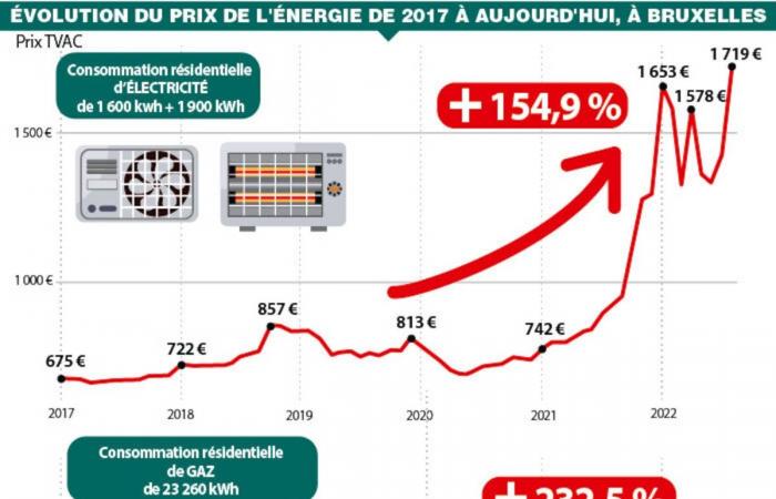 + 67 euros in 2025: the gas and electricity bill of Brussels residents will increase on January 1 (INFOGRAPHIC)