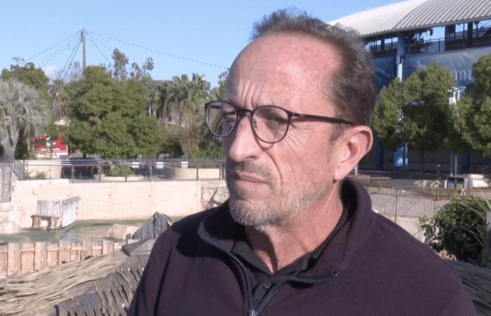 the director of Marineland d’Antibes speaks after the announcement of the permanent closure of the park