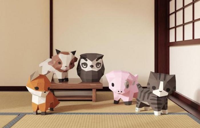 Children’s decoration: adorable 3D paper puzzles from Moki Moki