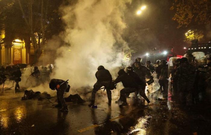 Georgia: An opponent beaten and arrested during a 7th night of demonstrations