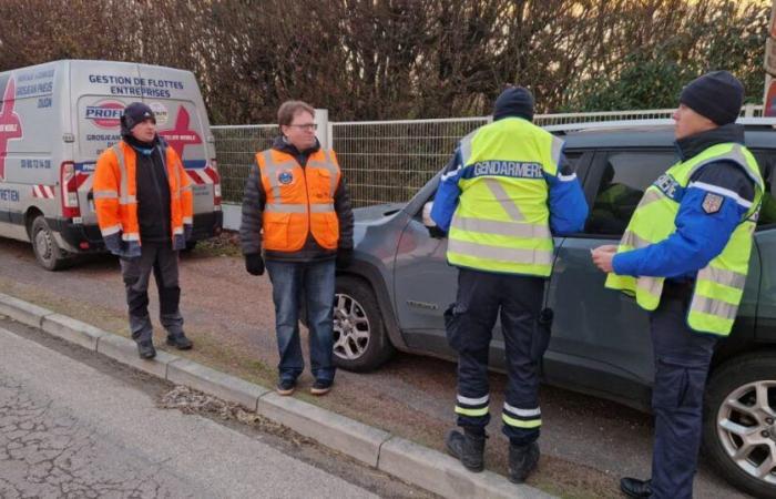 Côte-d’Or. A control operation around light goods transport vehicles