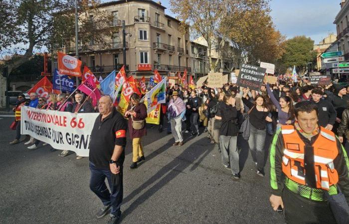 Perpignan: Several thousand people in the streets to defend the public service