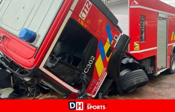 Accident in Messancy on the N81: a fire truck involved (photos)