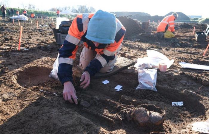 a huge medieval cemetery unearthed in Bourg-Charente