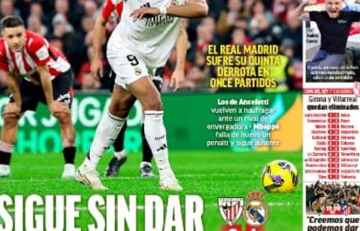 “Still not up to par”, Mbappé is lit by the Spanish press after his new missed penalty