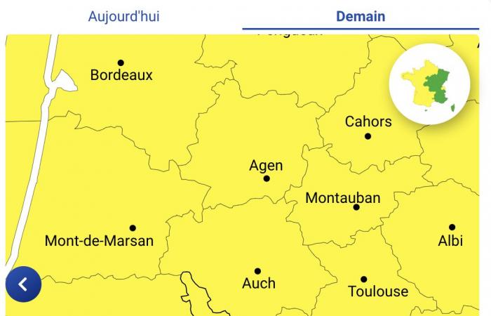 Weather alert Saturday – Hautes-Pyrénées, Pyrénées-Atlantiques, Haute-Garonne, Ariège, Gers, Landes, Tarn-et-Garonne and Hérault on yellow alert