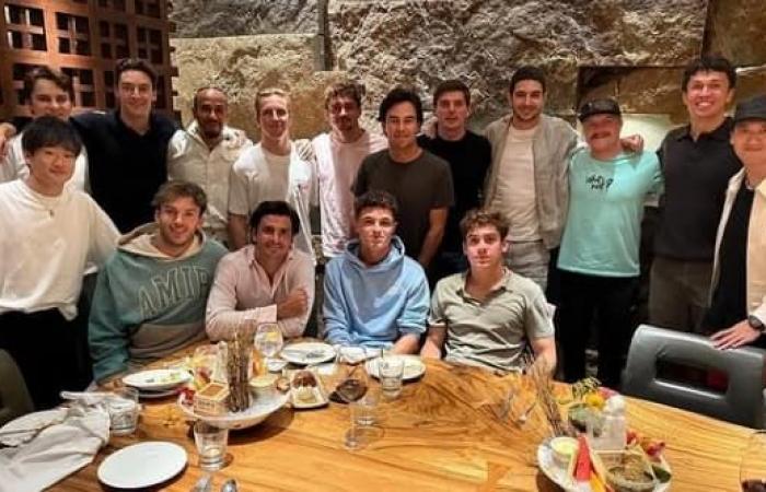 the very special atmosphere of the drivers' dinner against the backdrop of the clash between Russell and Verstappen