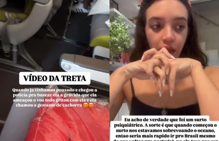 Woman threatens pregnant woman, tries to open plane door and is arrested upon landing in Brazil