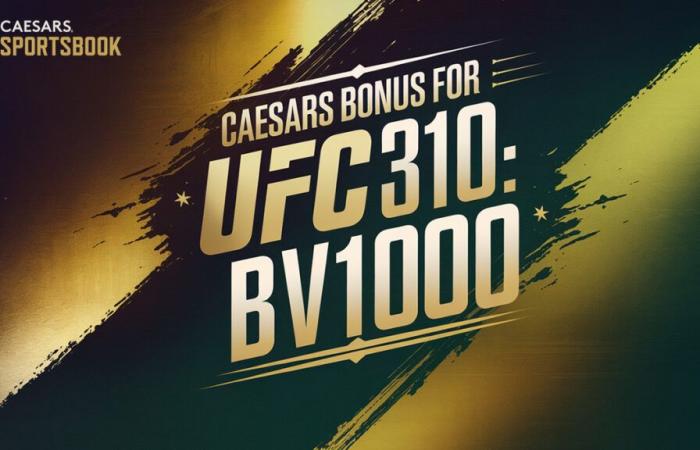 Double Your First 10 Bets at Caesars for UFC 310